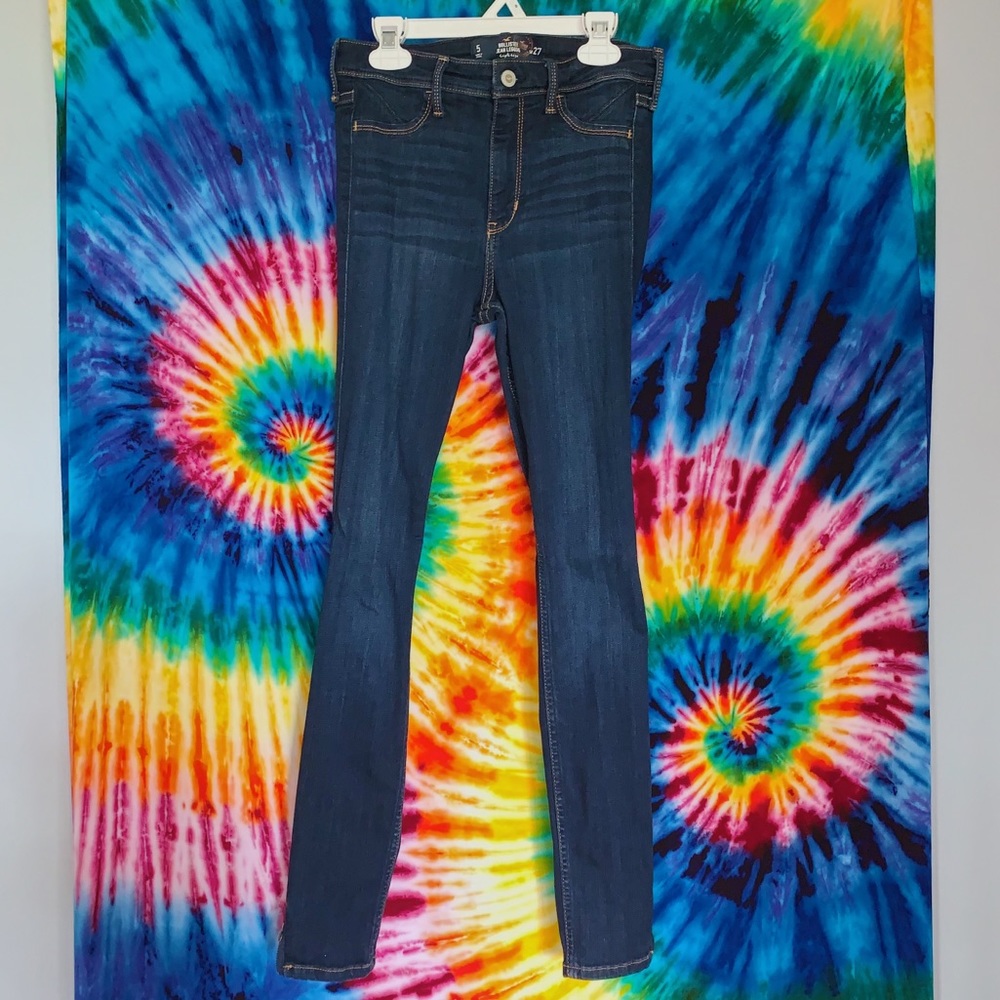 Hollister High Rise Dark Wash Jean Legging Size 5